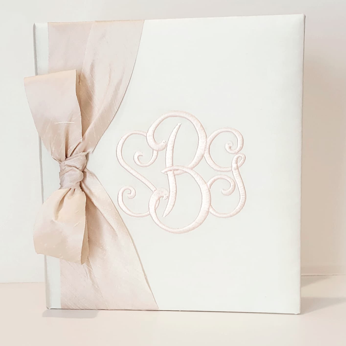 Baby Memory Book - Ivory Silk (w/ SILK Bow) by AP Creations in Tuscaloosa, paper gift detail photo 12