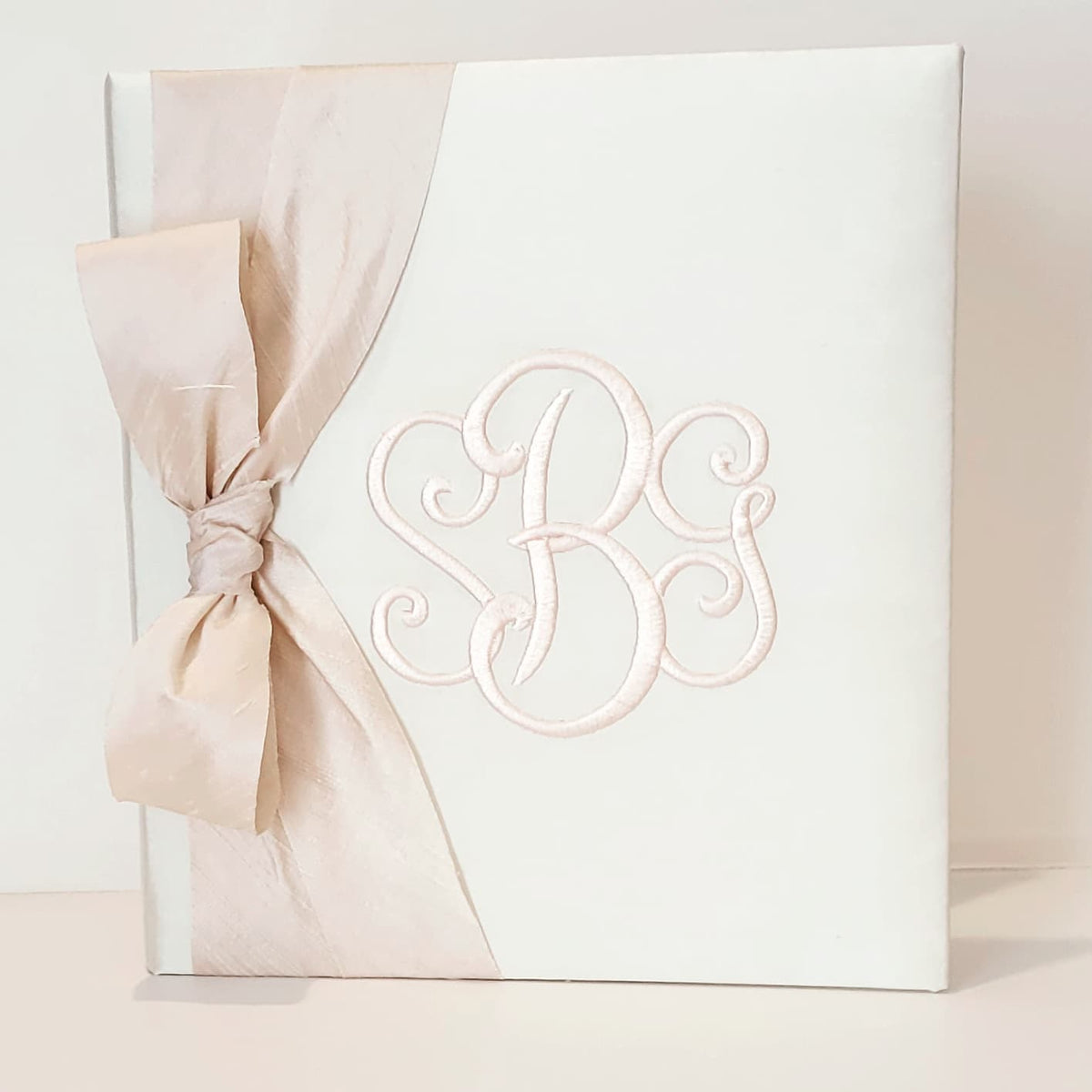 Baby Memory Book - Ivory Silk (w/ SILK Bow)