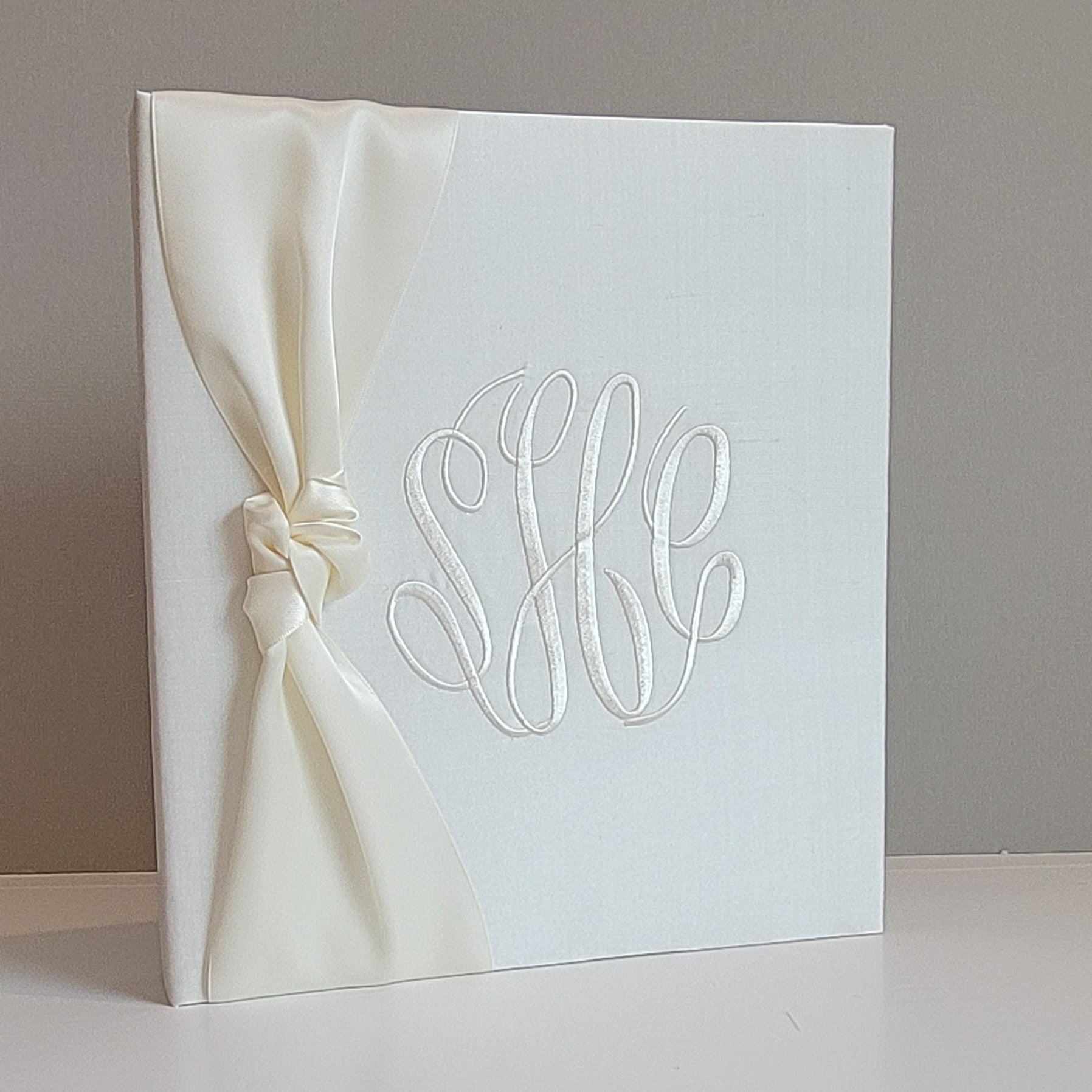 Baby Memory Book - Ivory Silk (w/ SATIN Bow) by AP Creations in Tuscaloosa, paper gift detail photo 2