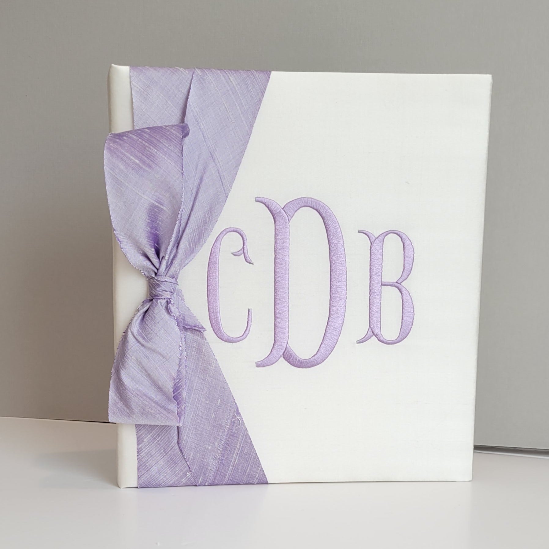 Baby Memory Book - Ivory Silk (w/ SILK Bow) by AP Creations in Tuscaloosa, paper gift detail photo 2