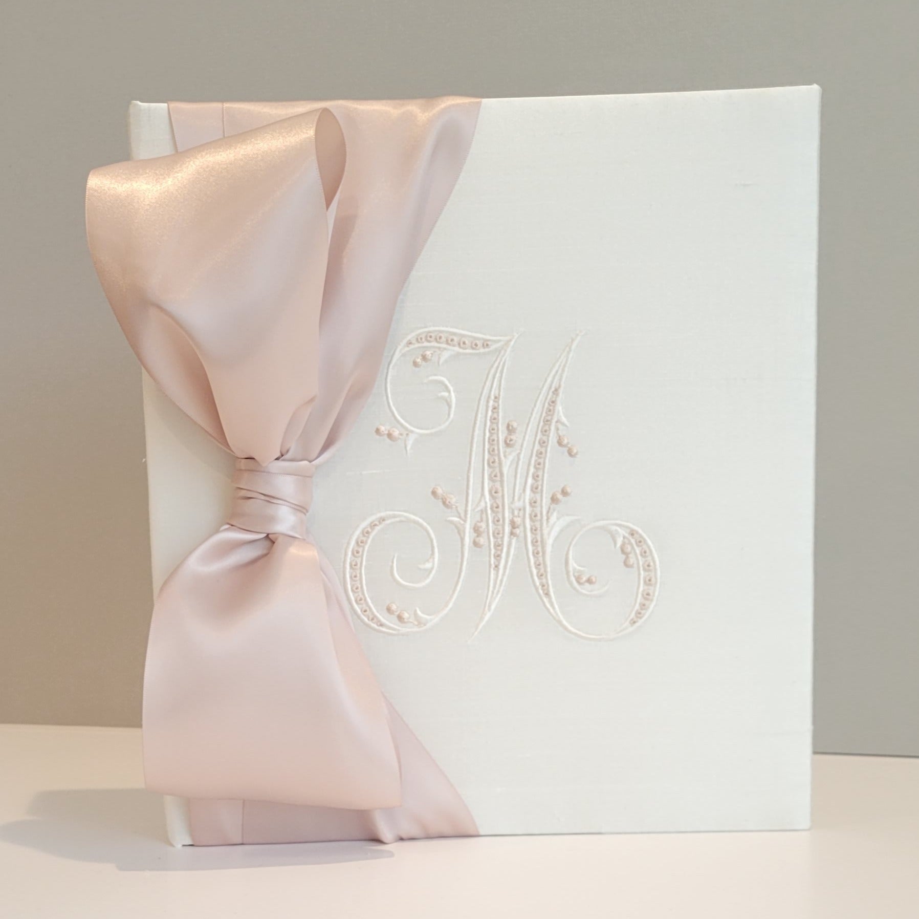 Baby Memory Book - Ivory Silk (w/ SATIN Bow) by AP Creations in Tuscaloosa, paper gift main product photo