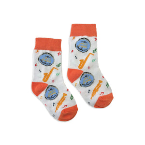 Jazz Festin' Baby & Toddler Socks by Nola Tawk, children's boutique clothing main product photo