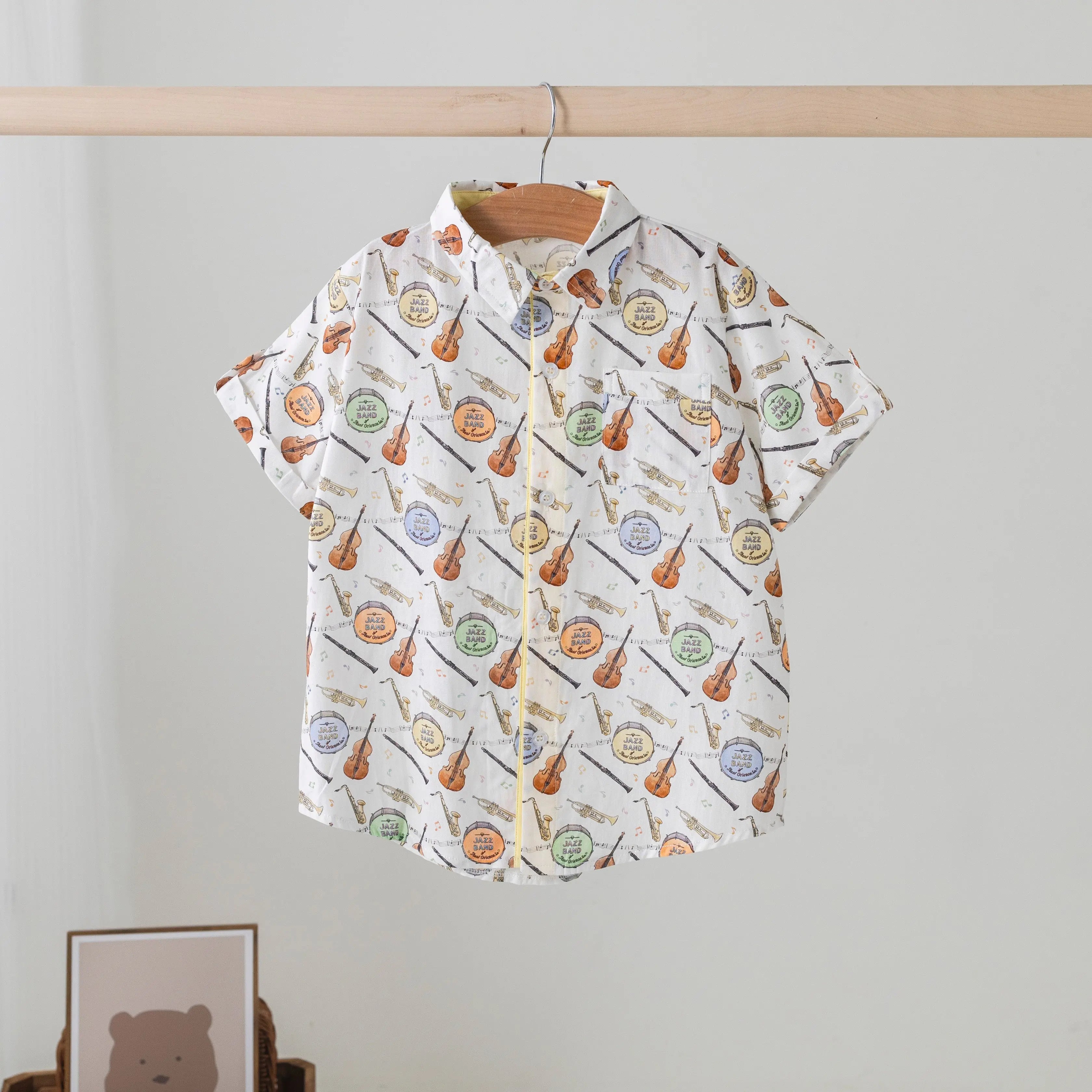 Jazz Festin' Short Sleeve Collared Shirt Nola Tawk