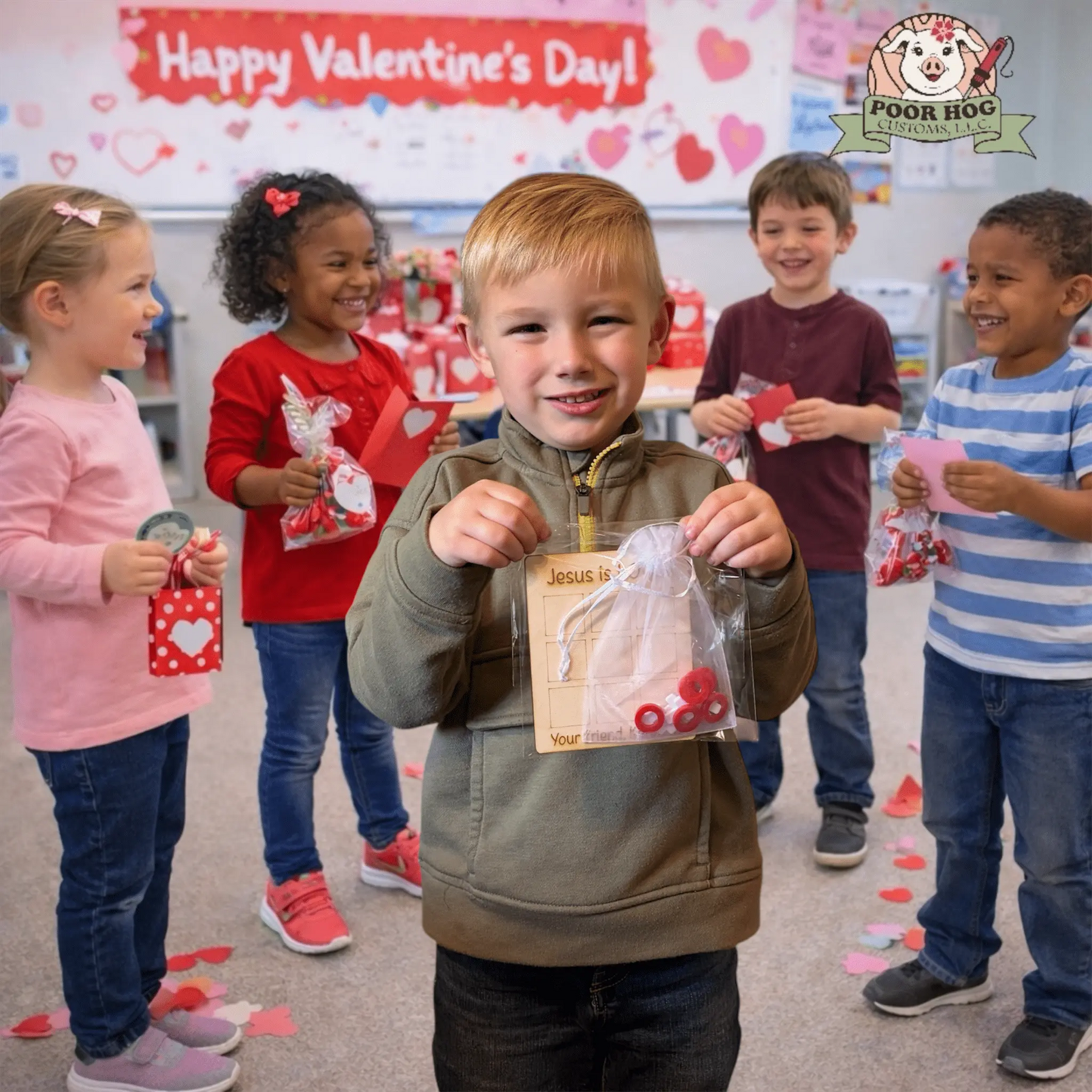 Valentine's Day Gift: Christian Tic-Tac-Toe Game for Kids. Fun Faith-Based Toy