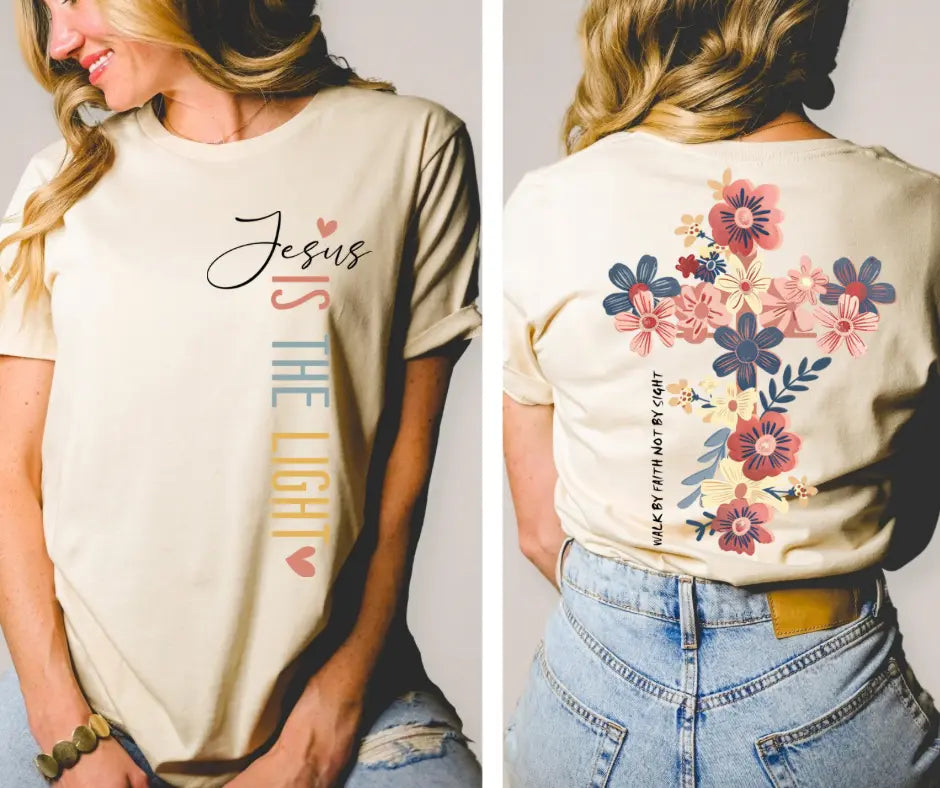 Jesus is the Light Easter Shirt Southern Backroad Tees LLC