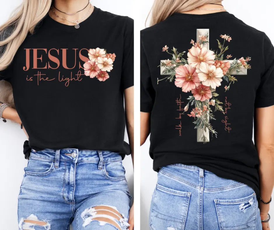 Jesus is the Light Easter Shirt by Southern Backroad Tees LLC, Southern lifestyle apparel main product photo