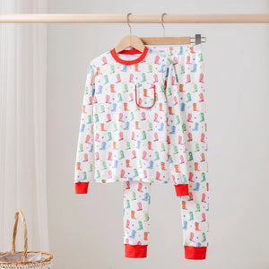 Jingle Boots Organic Cotton Kids Pajamas Nola Tawk