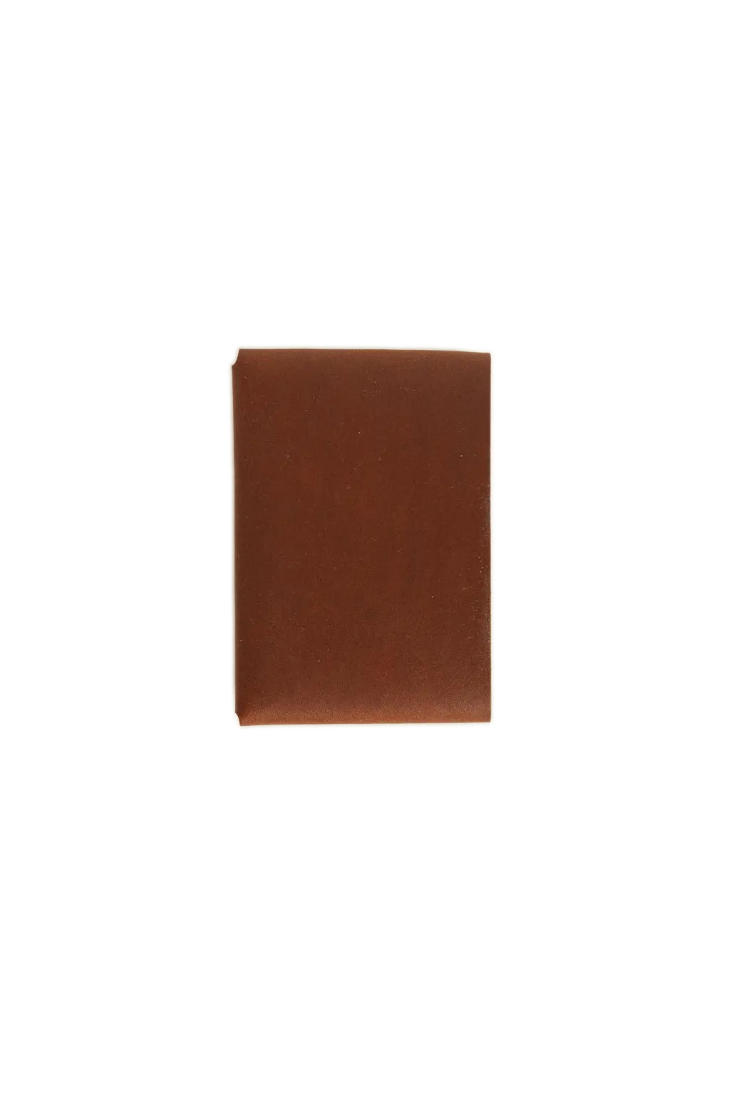 Main Street Collective Johnny Slim wallet in walnut Minerva leather, a small brown card and cash holder.