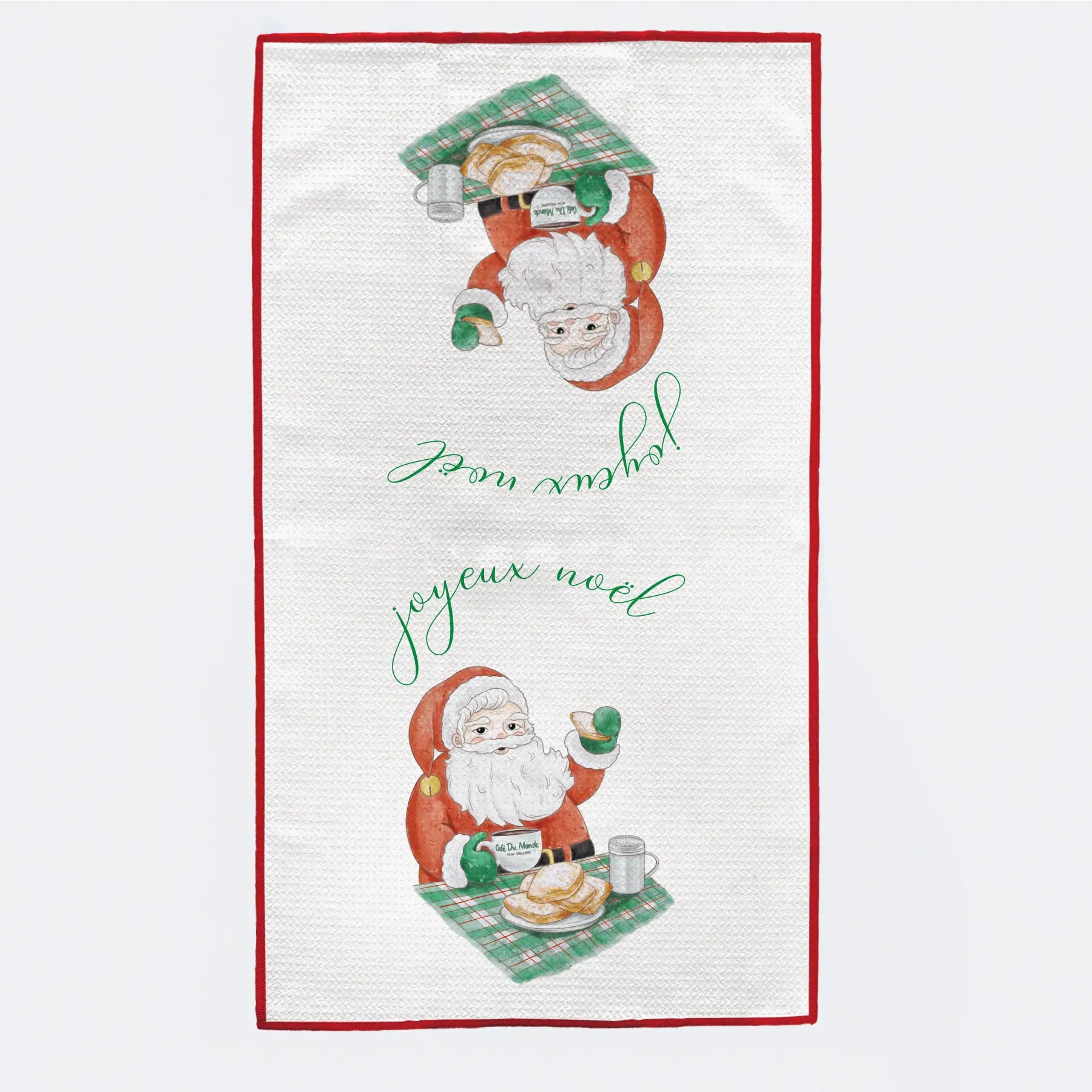 Joyeaux Noël Kitchen Towel by Nola Tawk, tea towel detail photo 2