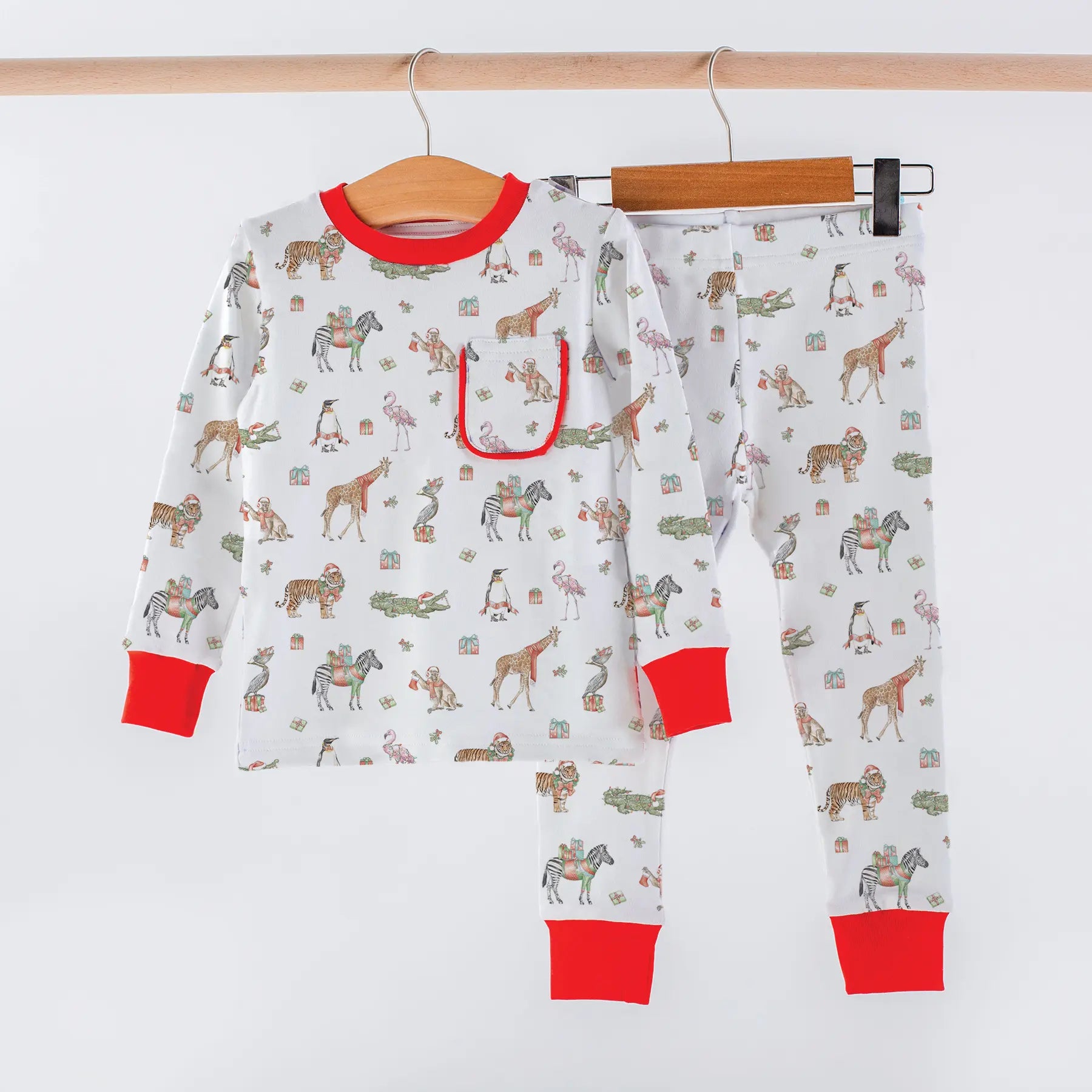 Jungle All the Way Organic Cotton Kids Christmas Pajamas Nola Tawk