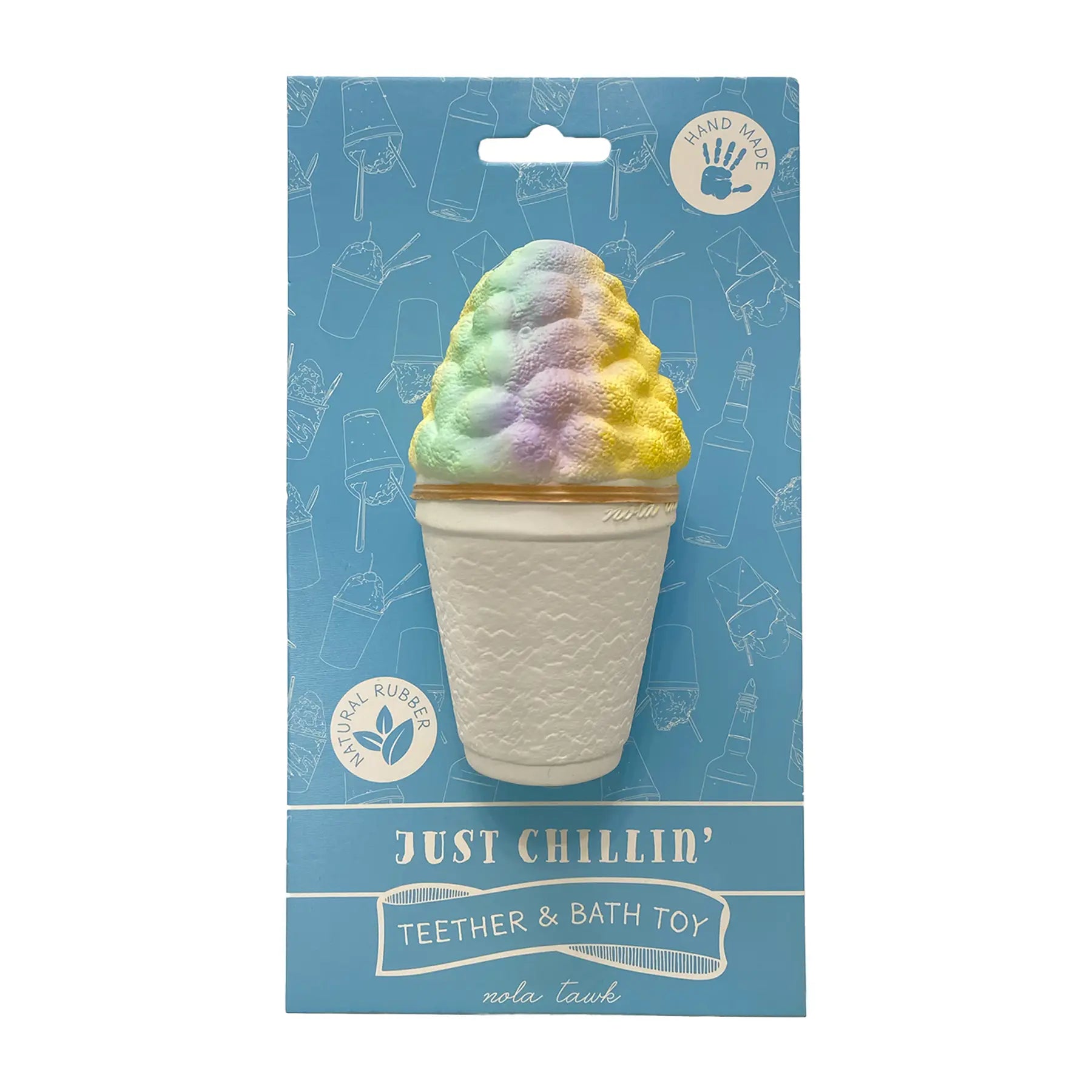 Just Chillin' Snoball Bath Toy & Baby Teether Nola Tawk