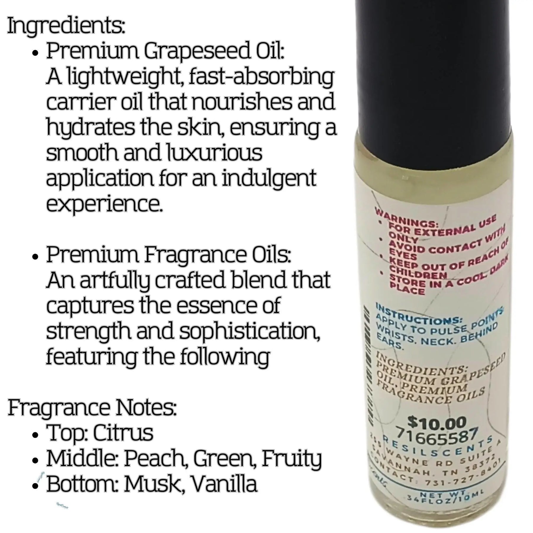 Just Peachy Roll-On Oil – Sweet & Fruity Aroma | A Perfect Spring Gift ResilScents