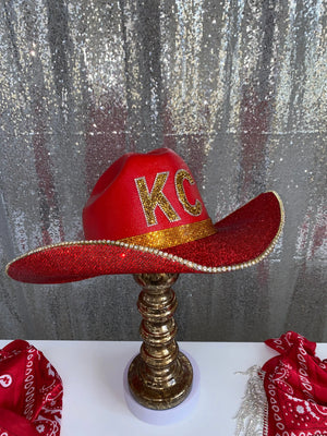Kansas City Chiefs Hat Rhinestone Cowgirl