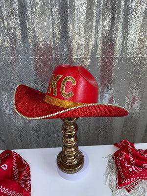Kansas City Chiefs Hat Rhinestone Cowgirl