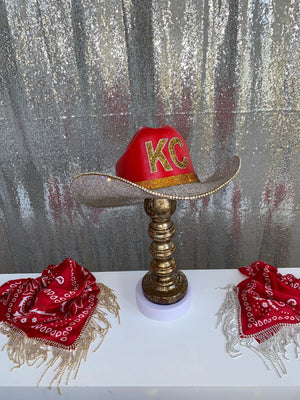 Kansas City Chiefs Hat Rhinestone Cowgirl