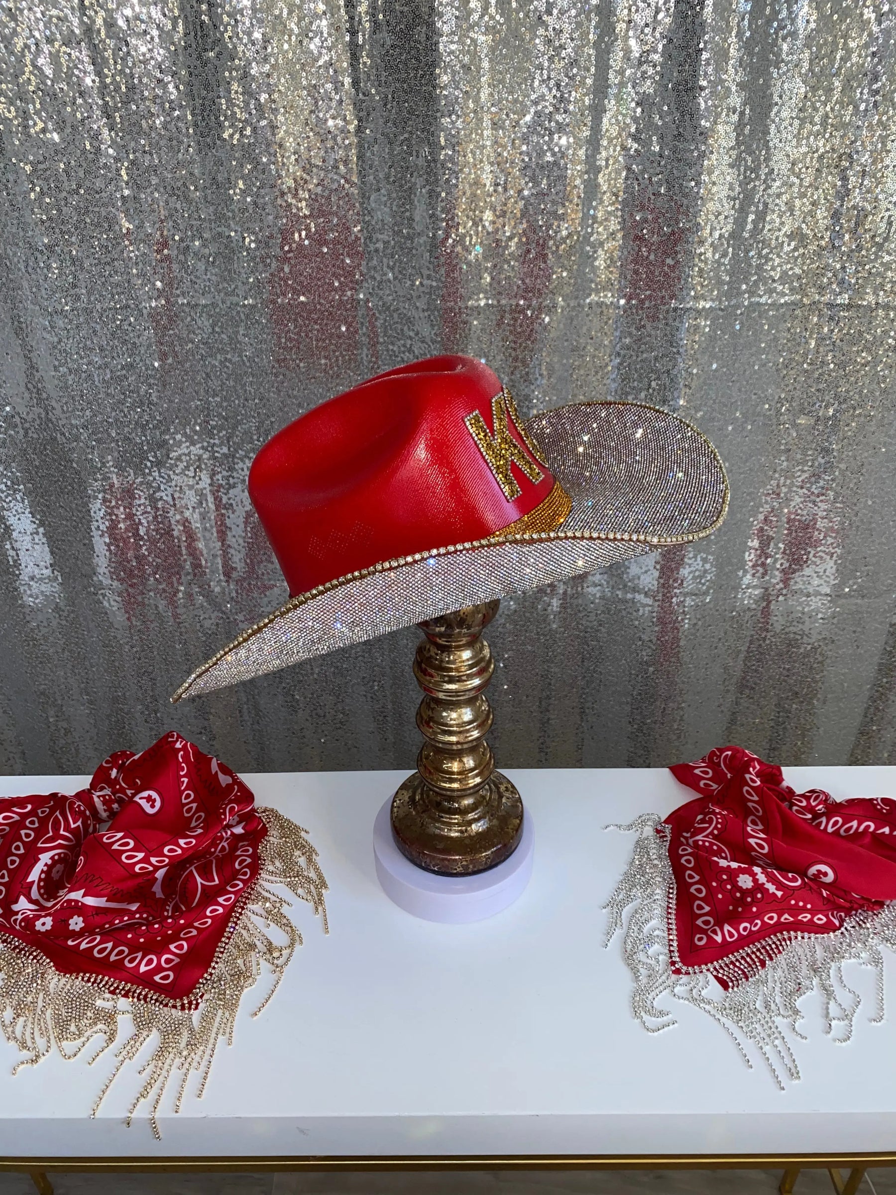 Kansas City Chiefs Hat Rhinestone Cowgirl