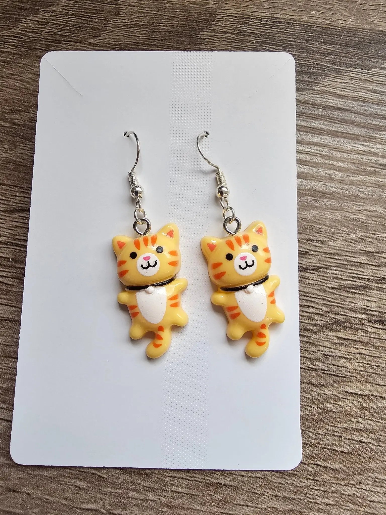 Kawaii Kitty Earrings by The Tween Space, handmade jewelry detail photo 4