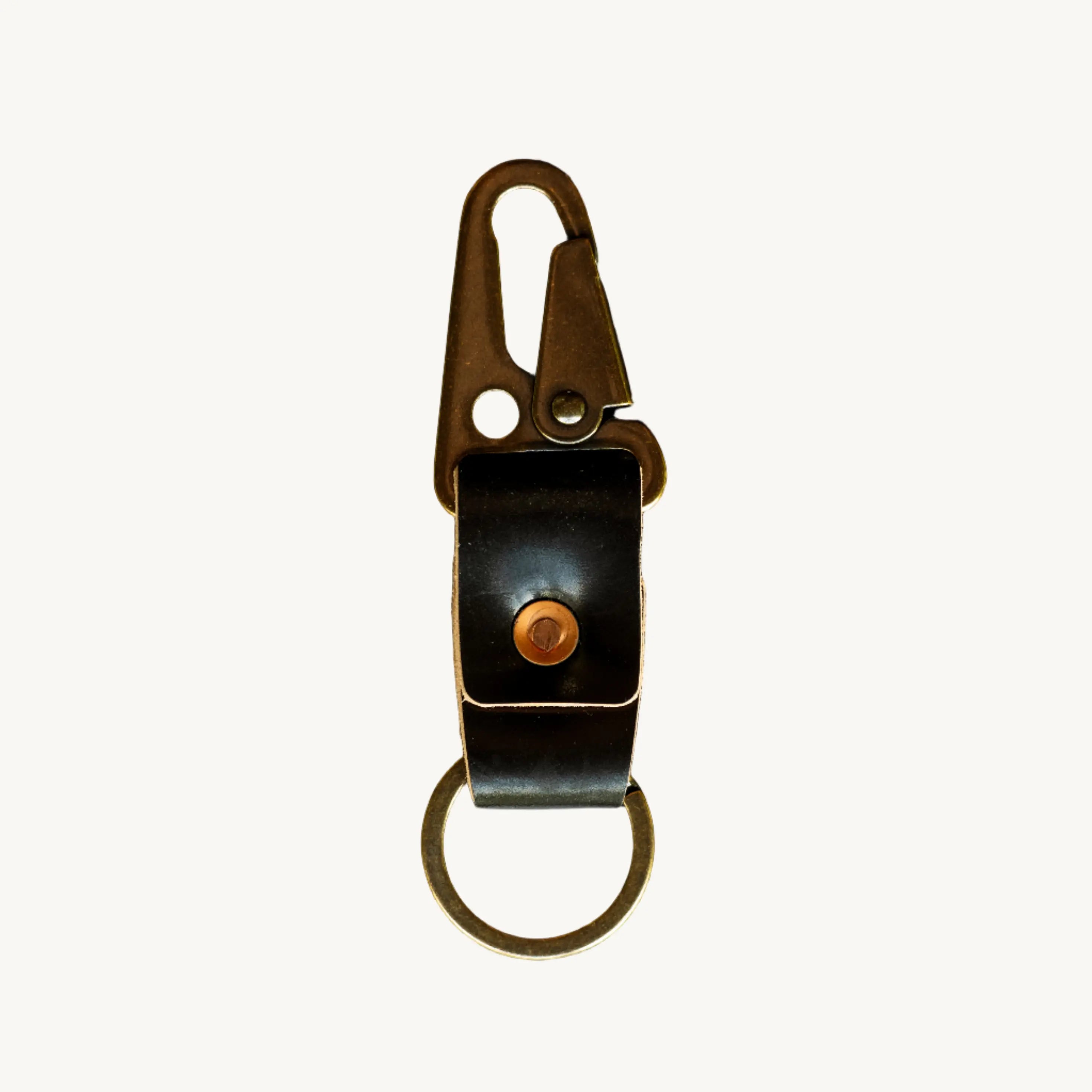 Key Clip - Black Horween Shell Cordovan Loyal Stricklin