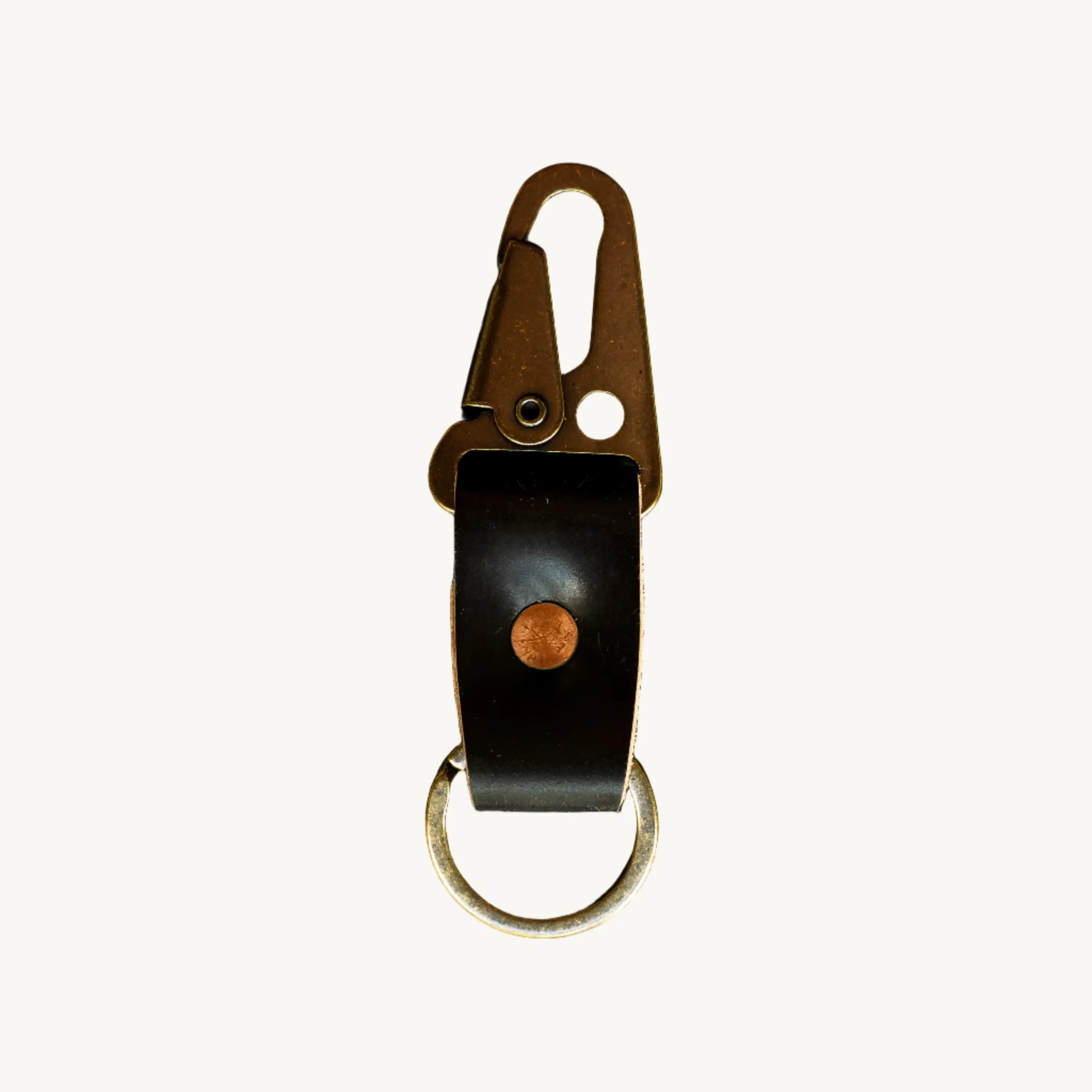 Key Clip - Black Horween Shell Cordovan Loyal Stricklin
