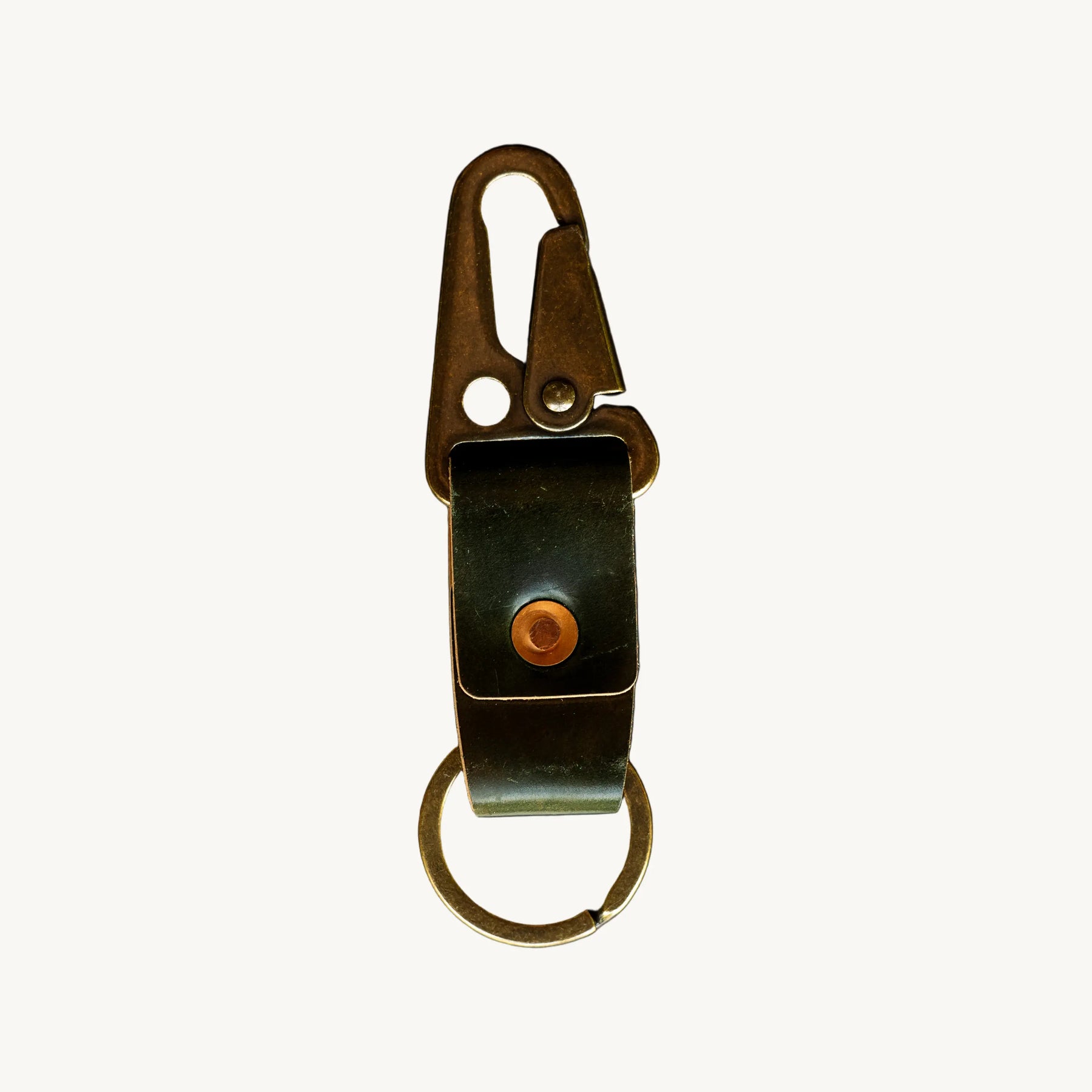 Key Clip - Marbled Shell Cordovan by Loyal Stricklin, handmade leather goods main product photo