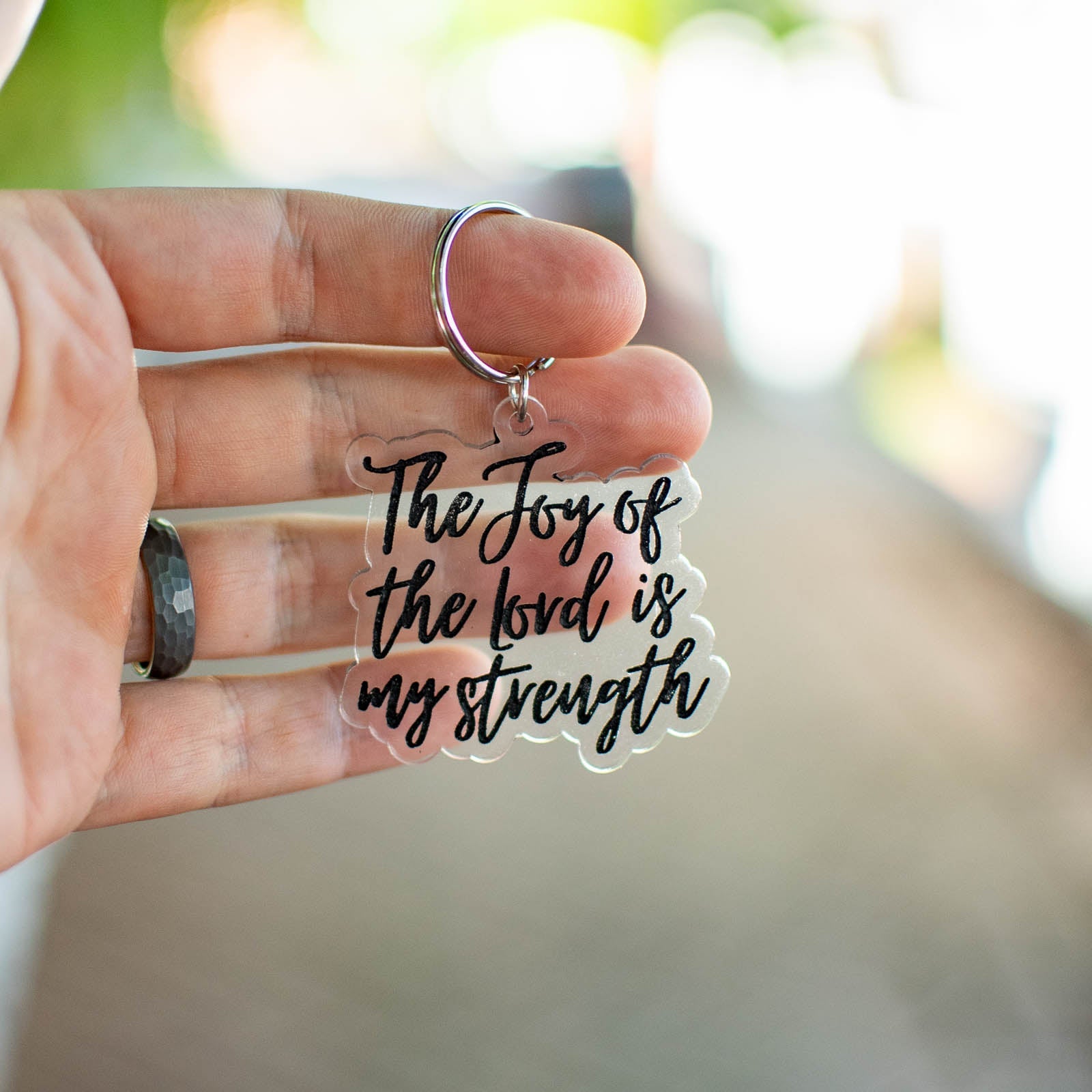 The Joy Of The Lord - Keychain by Still Magnolia, 3D printed gift detail photo 2