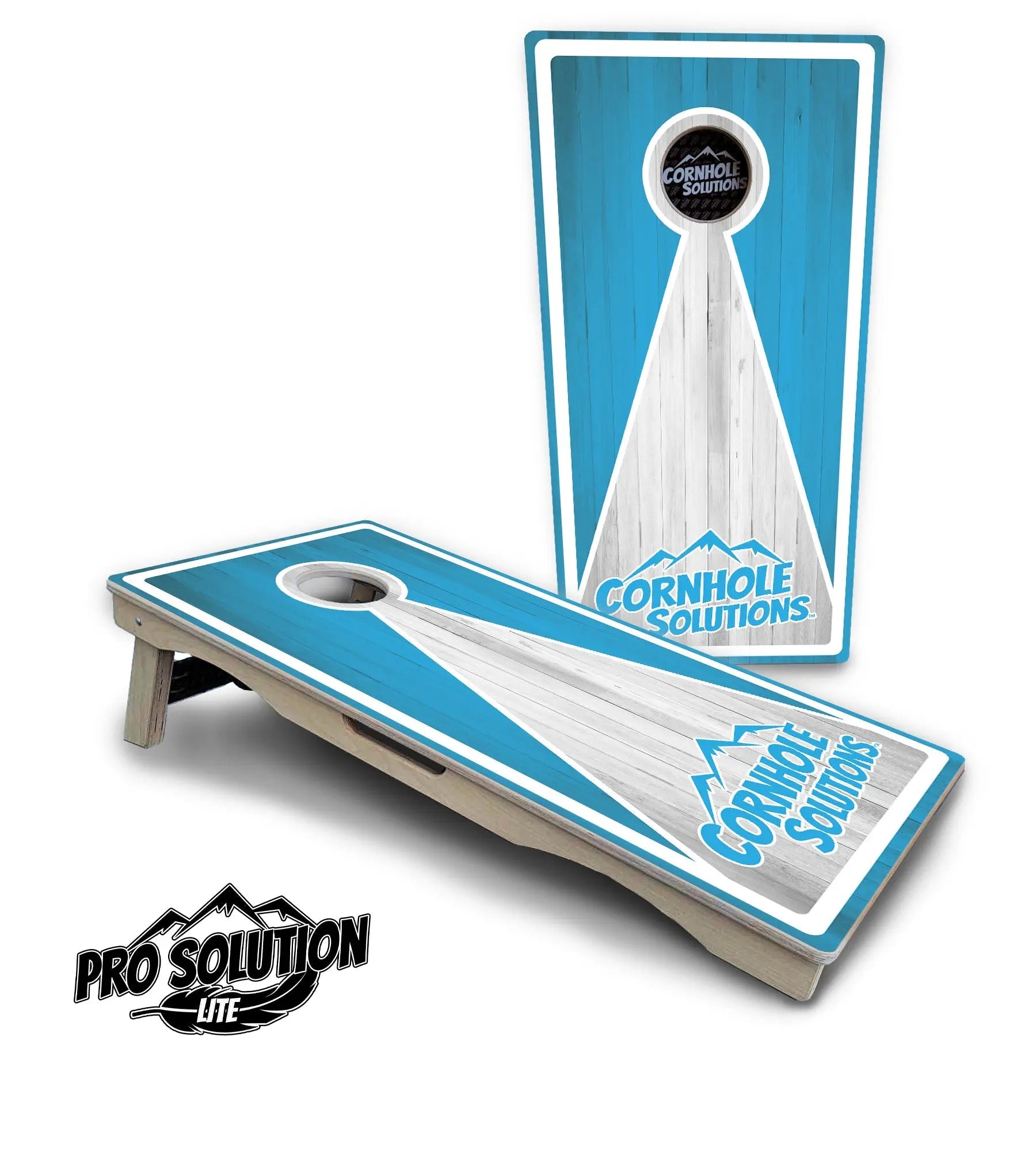 Keyhole CS Logo Cornhole Boards - Pro Solution Lite Series by Cornhole Solutions, custom cornhole board main product photo