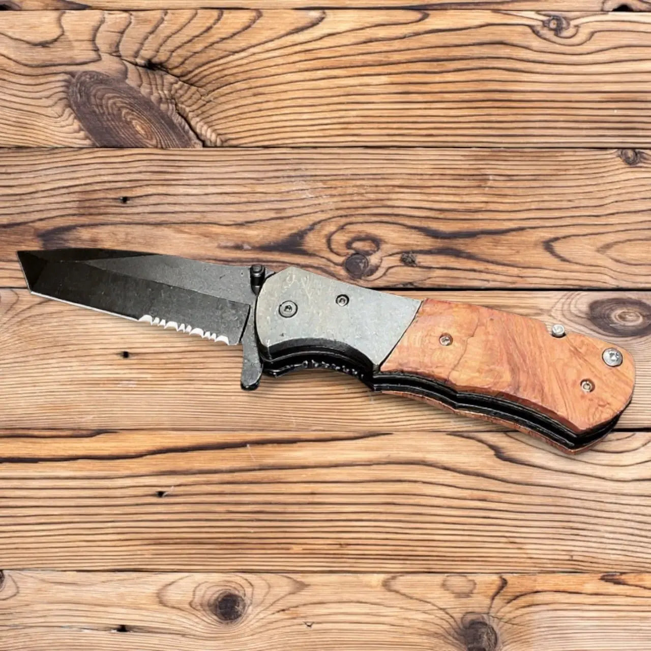 Knife, Pocket Locking (Free Customization) by Jayman’s Creations, Damascus knife detail photo 3