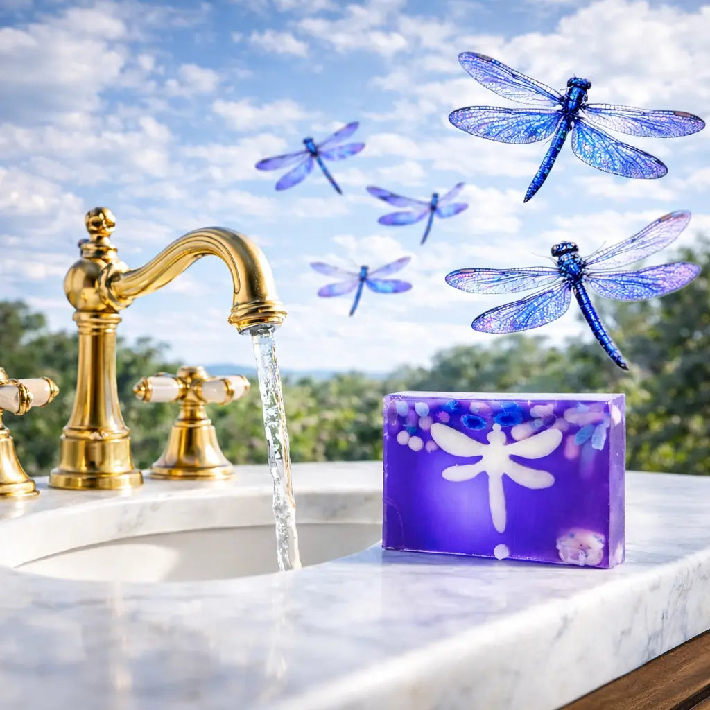 Lavender Morning Soap Slice 5.5 Oz. by Essential Journeys, natural skincare detail photo 3