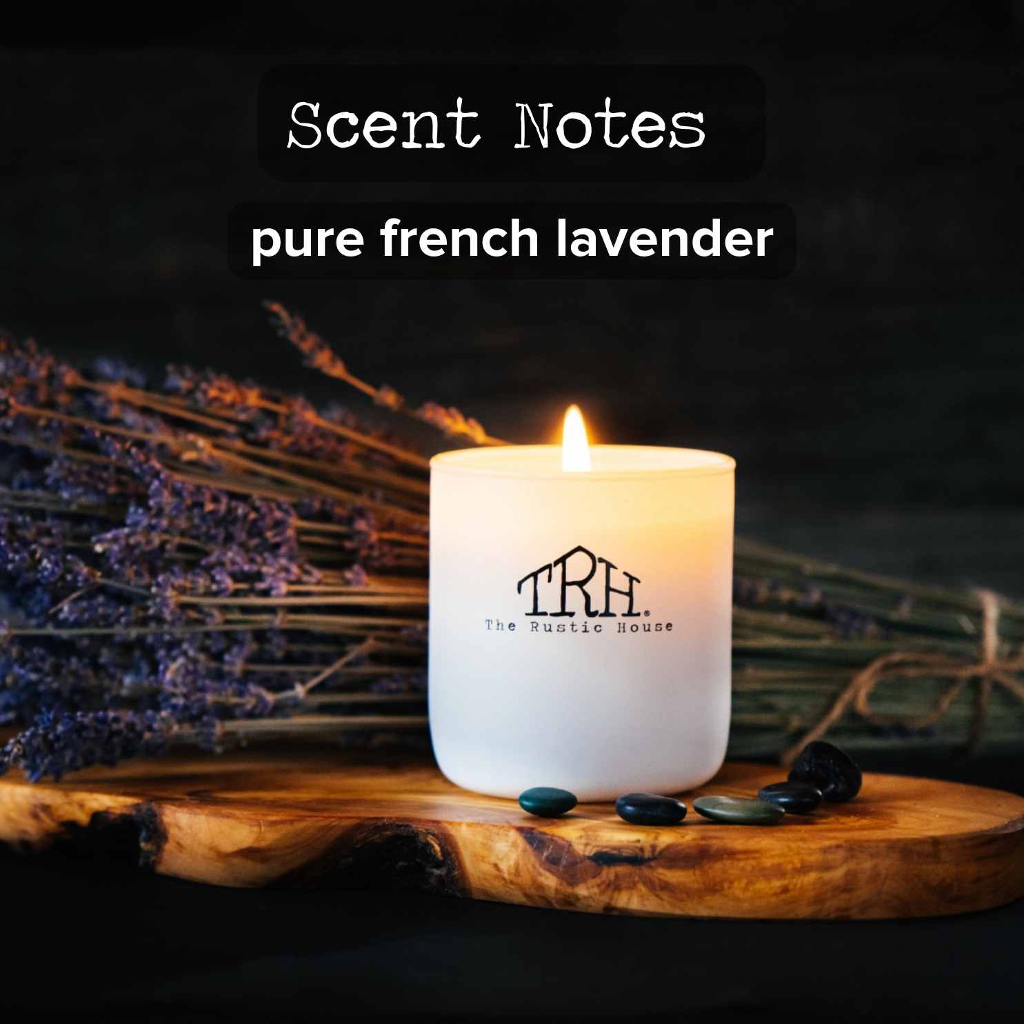 French Lavender Candle by The Rustic House, scented candle detail photo 4