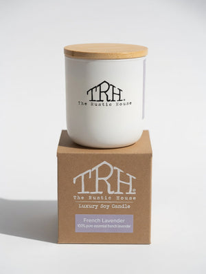 French Lavender Candle by The Rustic House, scented candle detail photo 3