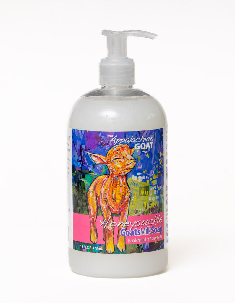 Liquid Soap - Honeysuckle Goats Milk 16 Oz. by Essential Journeys, Southern food gift main product photo