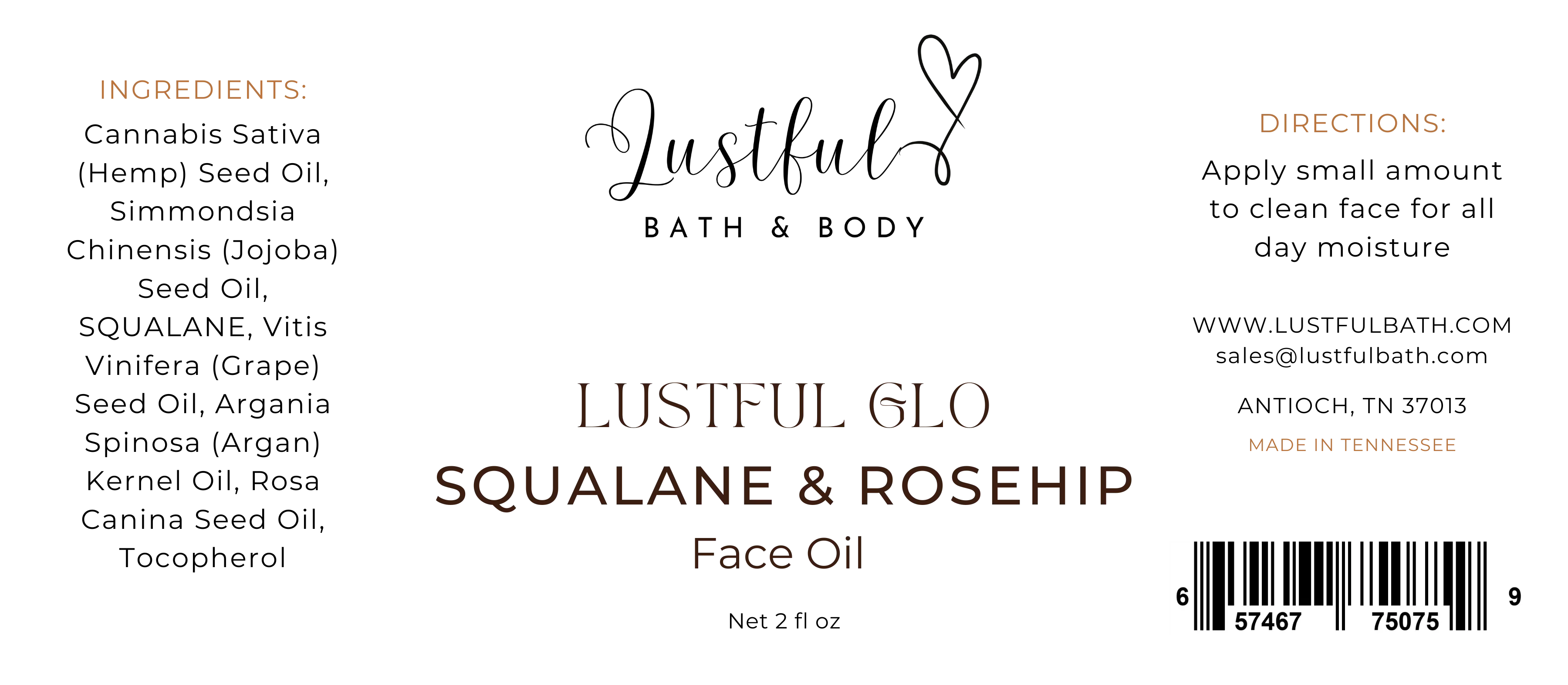 LUSTFUL GLO FACE OIL - Main Street Collective