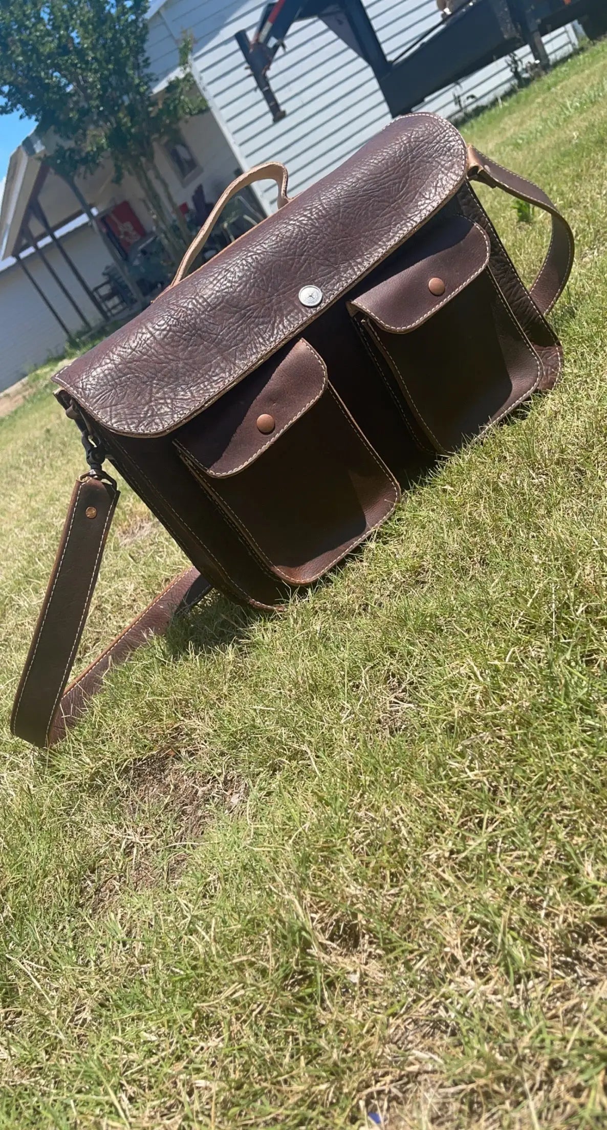 Laptop Bag by Kw Leatherworks, handmade leather goods main product photo