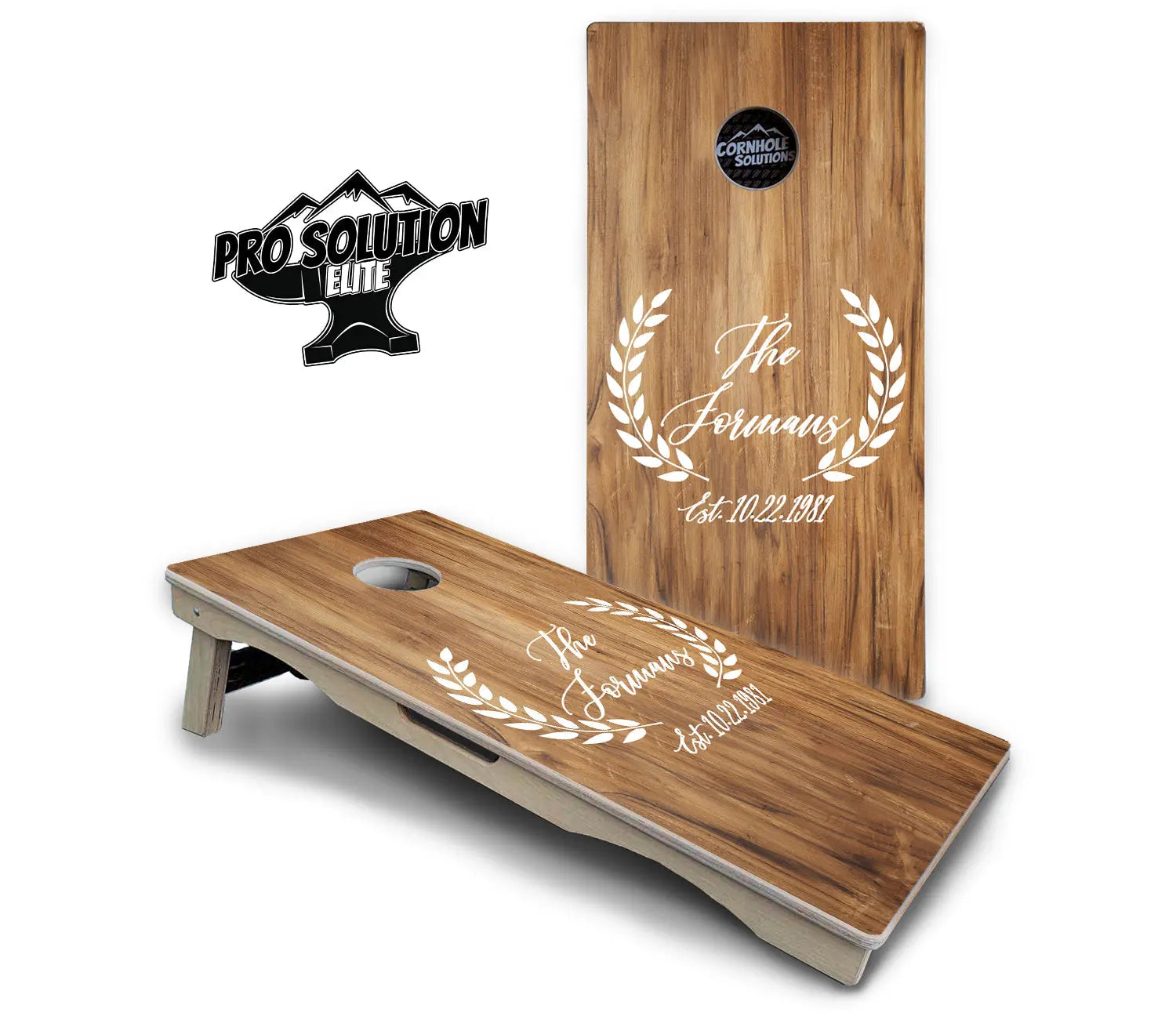 Laurel Cornhole Boards - Pro Solution Elite Series by Cornhole Solutions, custom cornhole board detail photo 2