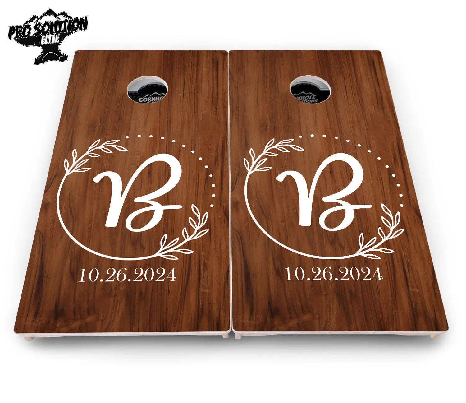 Laurel Wreath Cornhole Boards - Pro Solution Elite Series by Cornhole Solutions, custom cornhole board detail photo 4