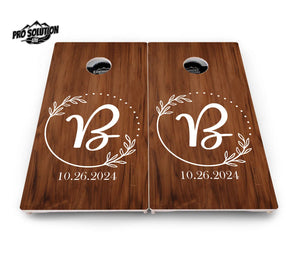 Laurel Wreath Cornhole Boards - c Birch - Pro Solution Lite Series by Cornhole Solutions, custom cornhole board detail photo 4