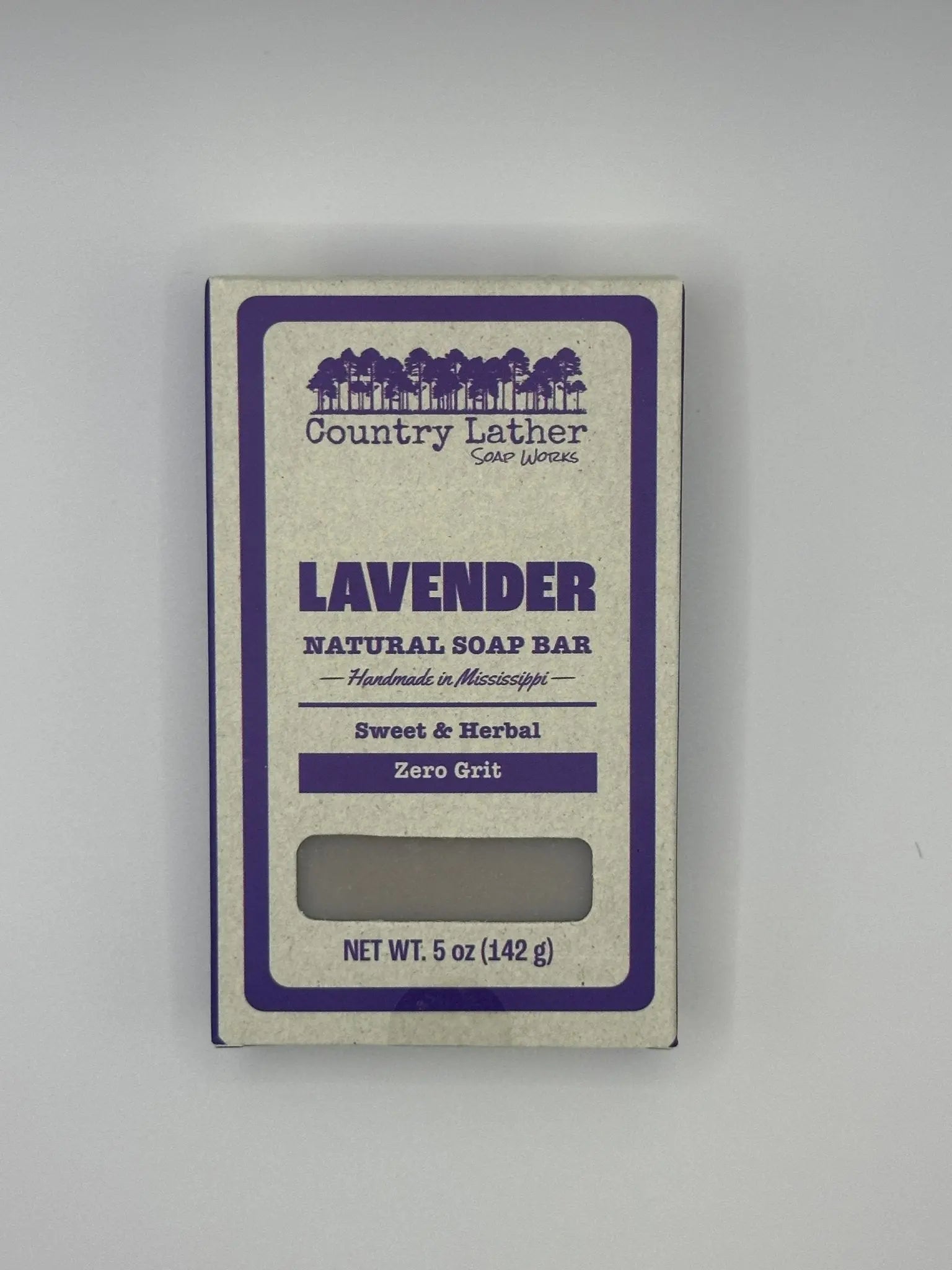 Lavender Soap Bar by Country Lather Soap Works, natural skincare detail photo 2