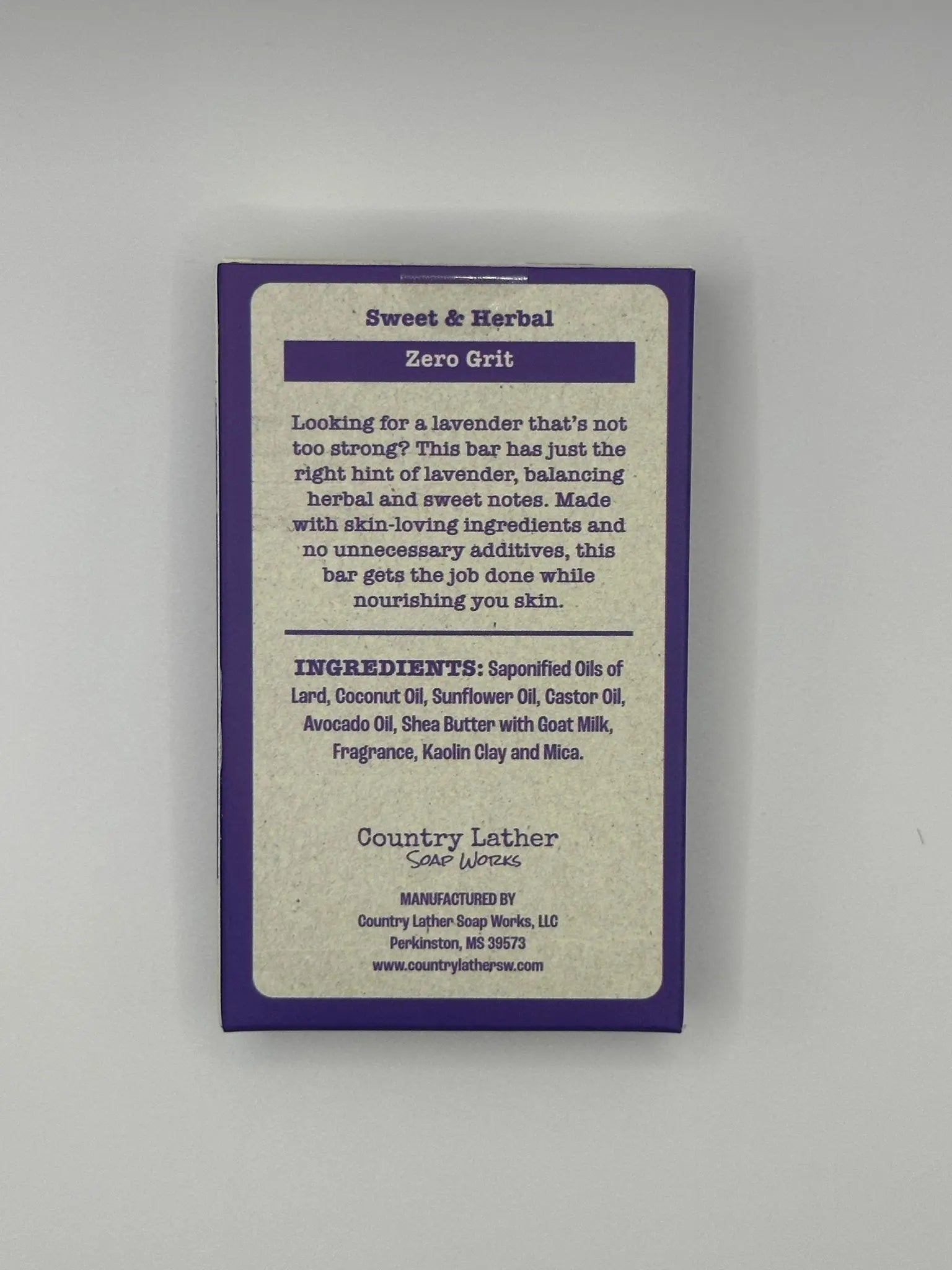 Lavender Soap Bar by Country Lather Soap Works, natural skincare detail photo 3