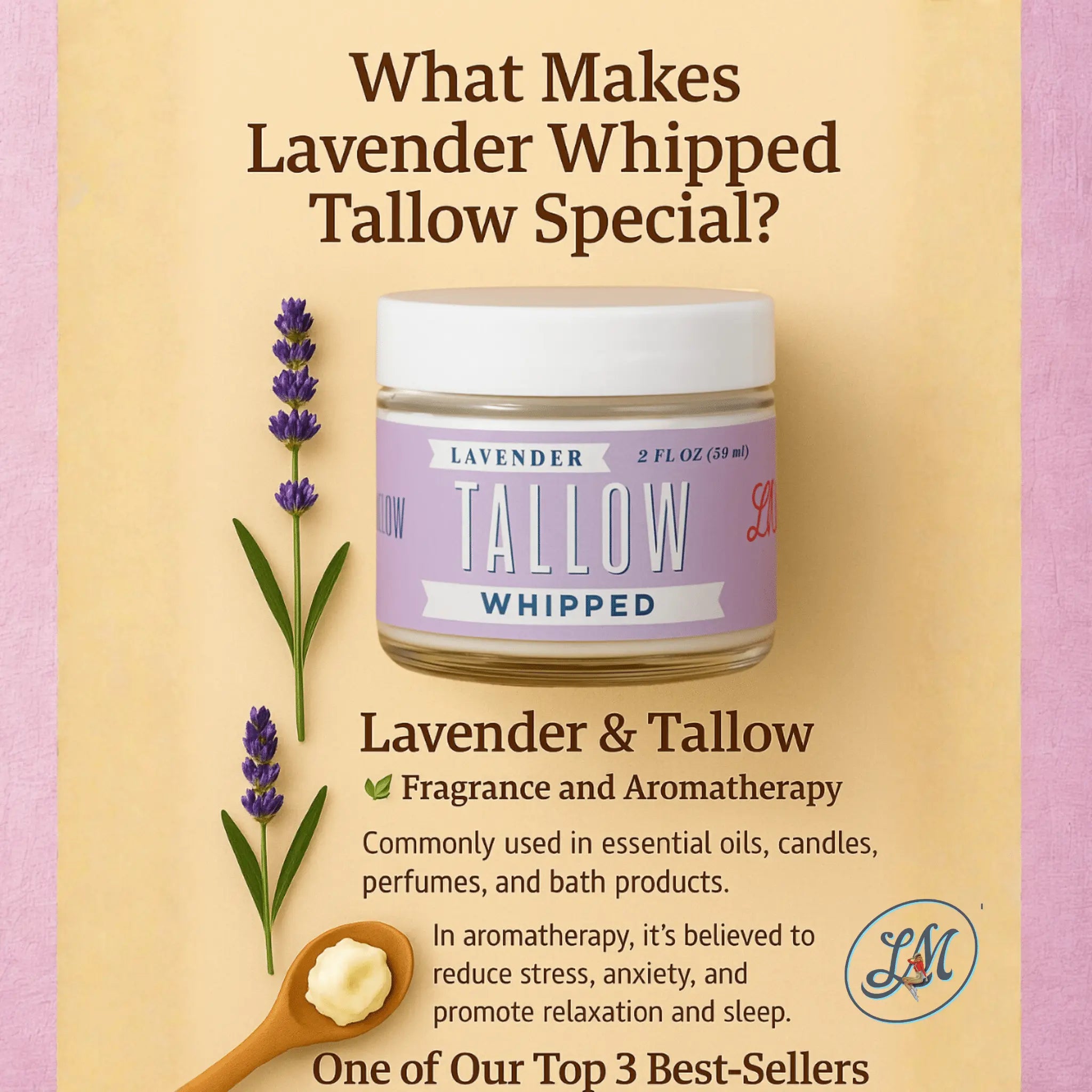 Lavender Tallow Gift Set - Premium Relaxation Bundle | Skincare, Candle & Soap The Lady May