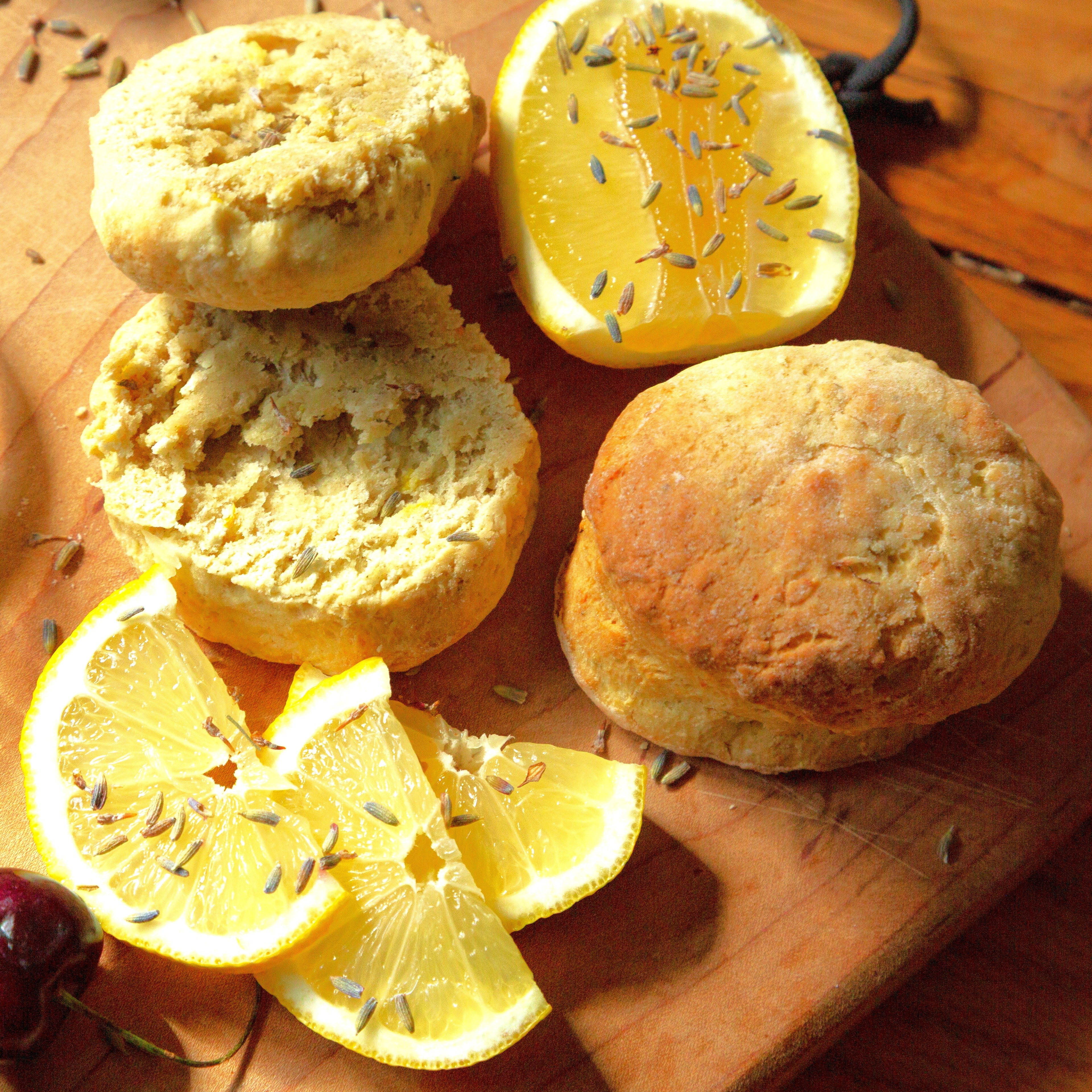 Lemon Lavender Buttermilk Scones - Gluten Free