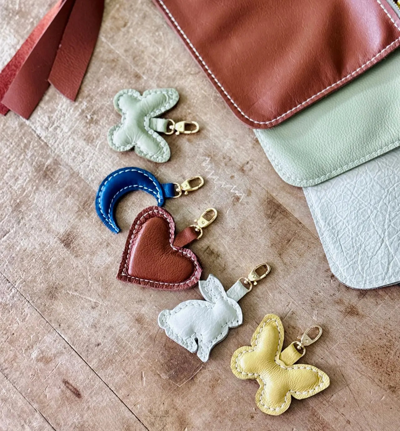 Leather Bunny Charm Feelhandmade