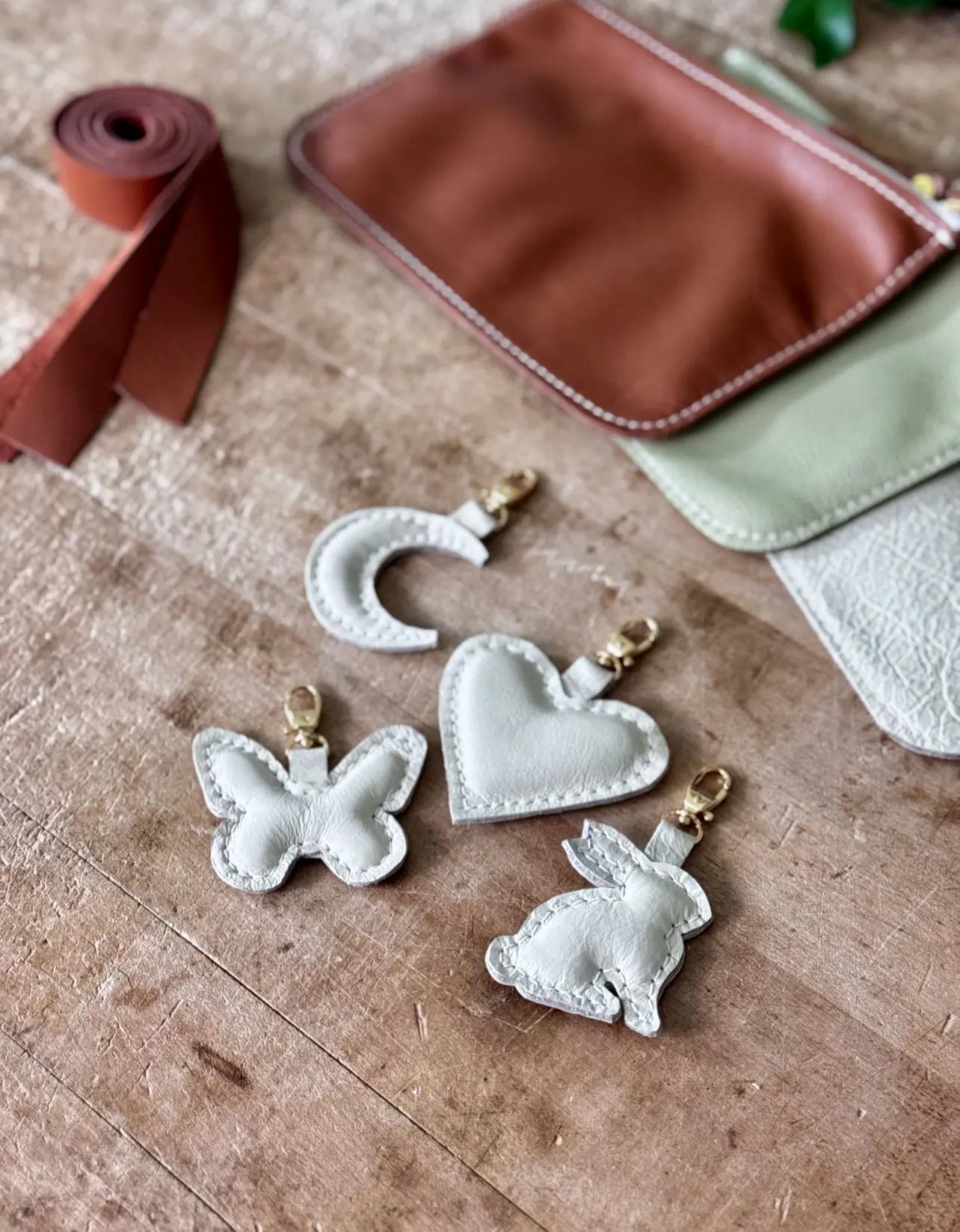 Leather Bunny Charm Feelhandmade