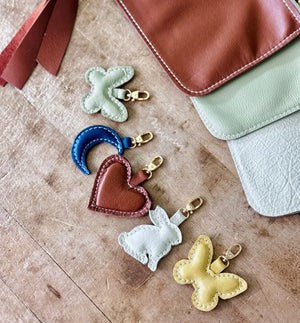 Leather Butterfly Charm Feelhandmade