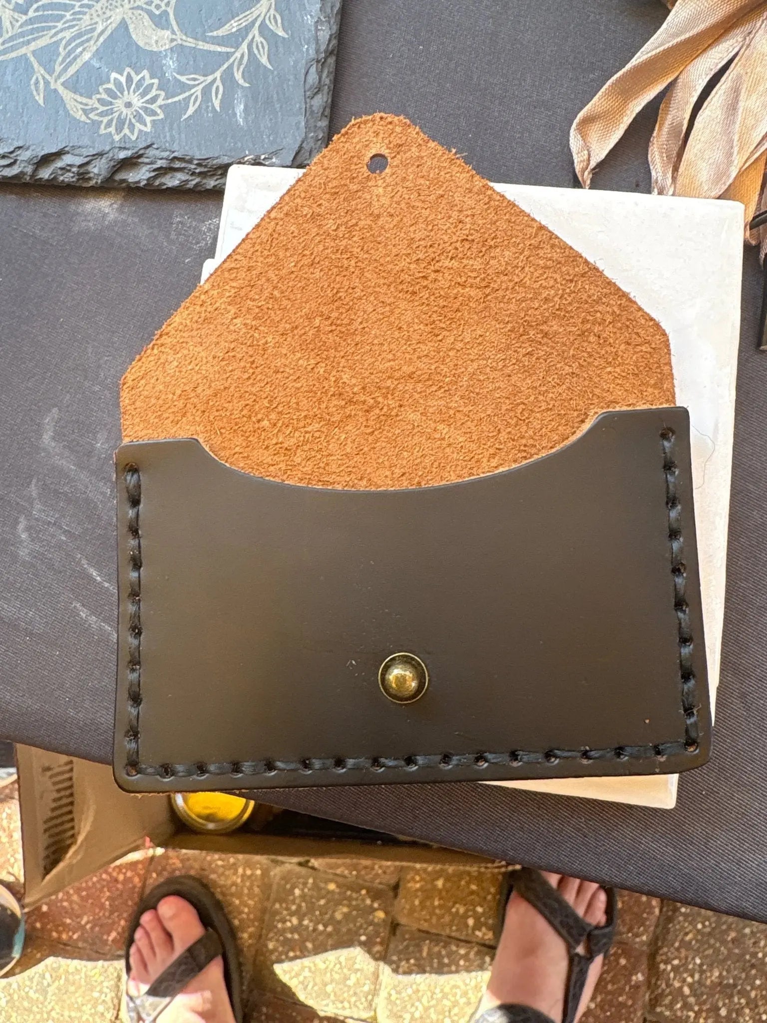 Leather Envelopes Card/ Wallet (Free Customization) by Jayman’s Creations, paper gift detail photo 2