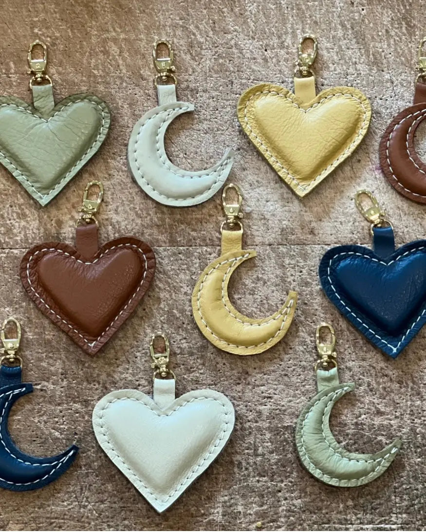 Leather Moon Charm Feelhandmade