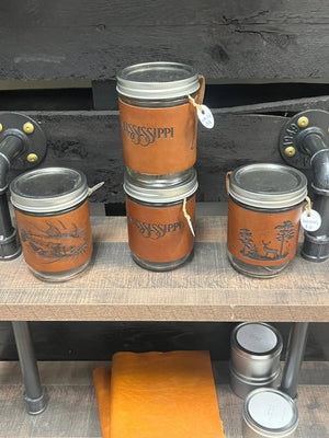 Leather Wrapped Coffee Mug (Customized) by Jayman’s Creations, Southern food gift detail photo 2
