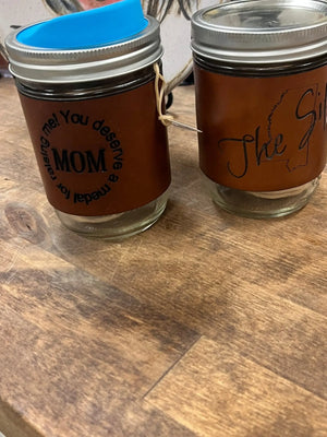 Leather Wrapped Coffee Mug (Customized) by Jayman’s Creations, Southern food gift detail photo 4
