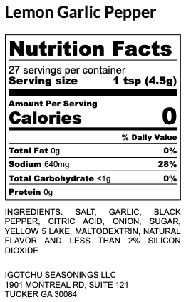 Igotchu Lemon Garlic Pepper seasoning by Igotchu Seasonings, Southern food gift detail photo 3