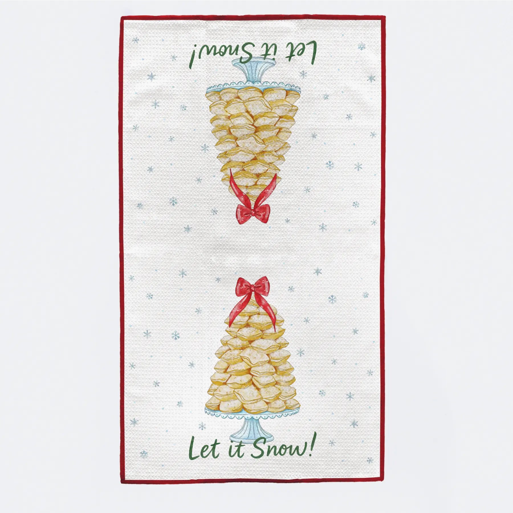 Let it Snow! Beignet Tree Kitchen Towel Nola Tawk