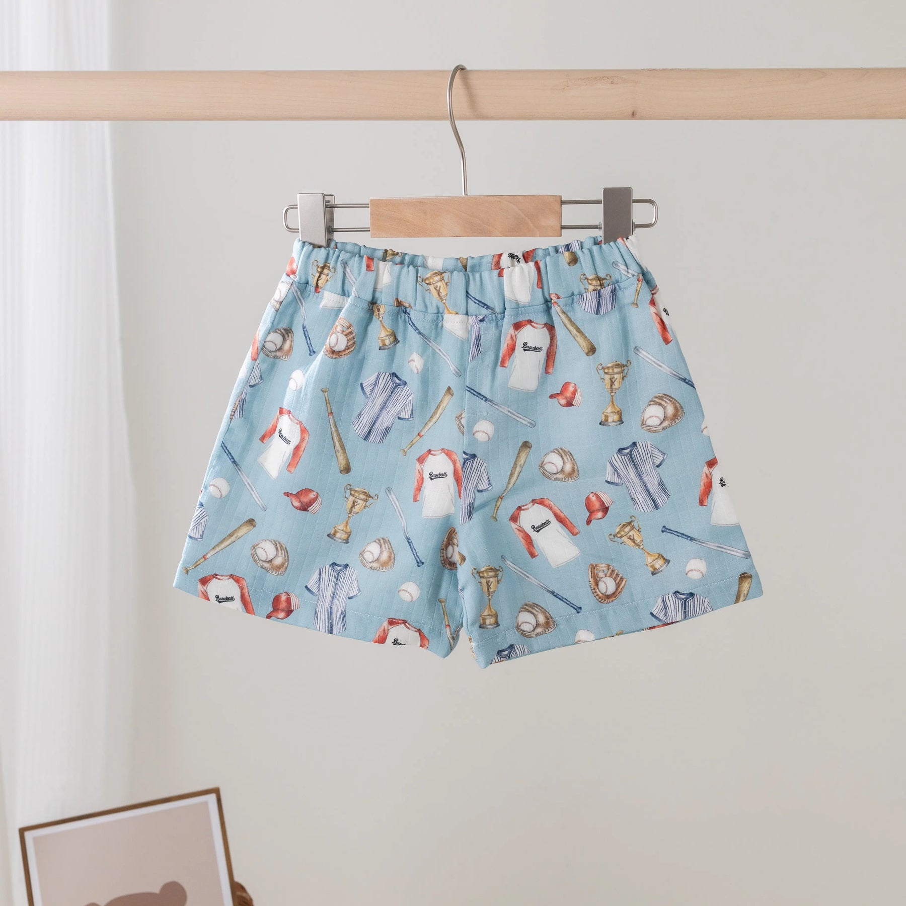 Let's Play Ball Organic Muslin Shorts Nola Tawk